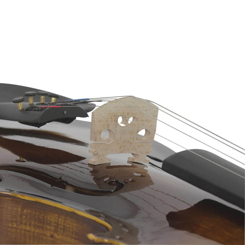 4/4 Solid Wood Acoustic Violin Fiddle With Bow Case Stringed Instrument Retro Bright Violin Beginner Students Musical Gift