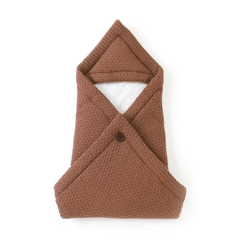 Коричневый Зимние Детские спальные мешки нетканый матрас трикотажное одеяло для ребенка пеленки для новорожденного конверты детские постельные принадлежности - Цвет: Коричневый