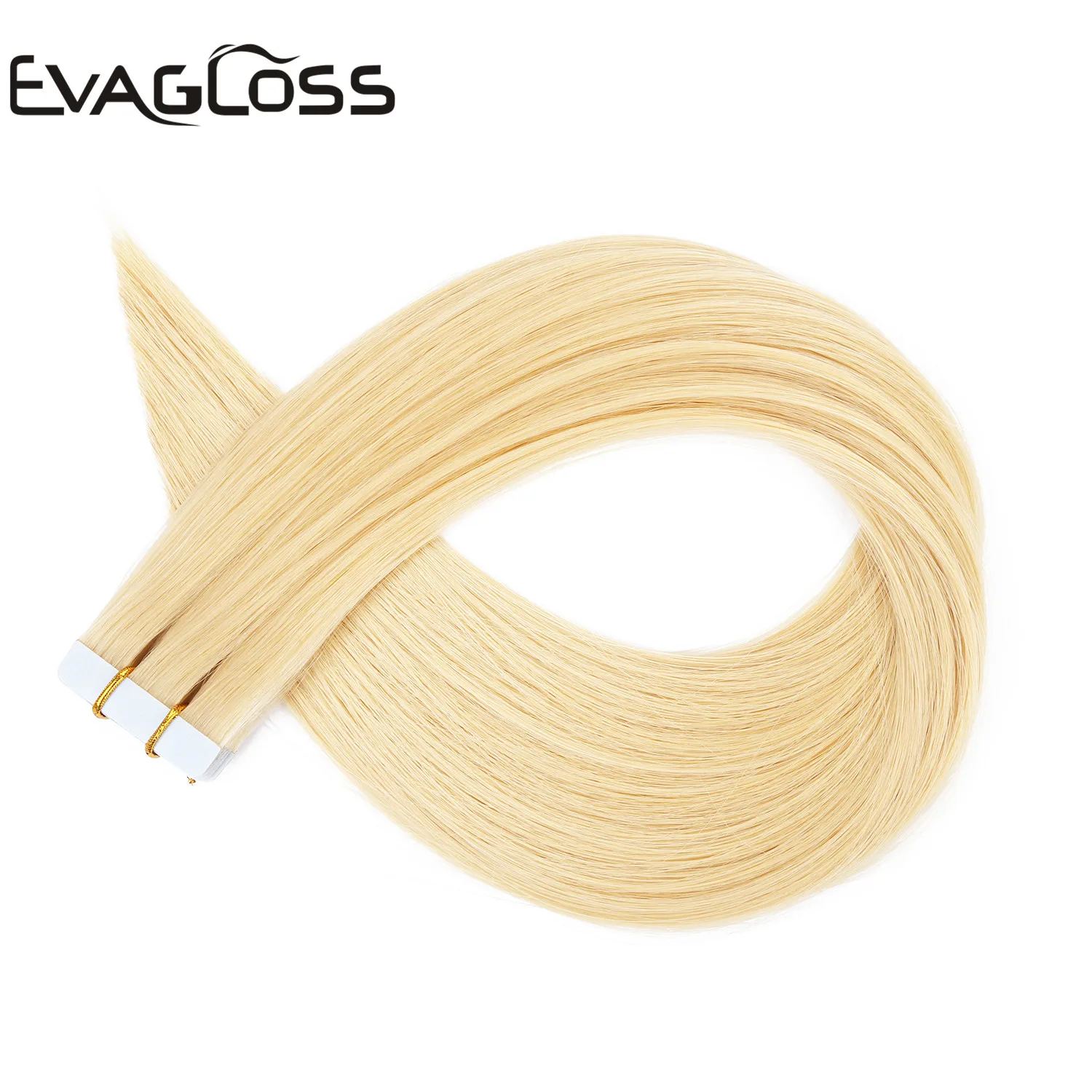 EVAGLOSS Skin Weft Machine Remy Tape in Human Hair Extension 20pcs 40pcs 80pcs Adhesive Tape in Hair Extensions 12"/16"/20"
