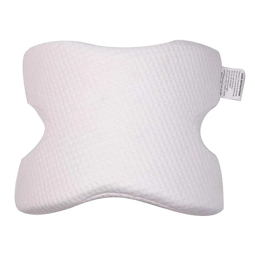 Durable Multifunction Memory Foam Pillow Cervical Neck Pillow for Sleeping, U shaped Ice Silk Fabric Arched Office Rest Pillow