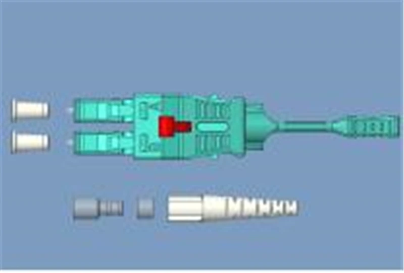 200 шт. LC Полярность Переключаемый Uniboot V2 LC волоконно-оптический разъем комплекты деталей SM APC OM3 aqua синий зеленый без наконечника ELINK