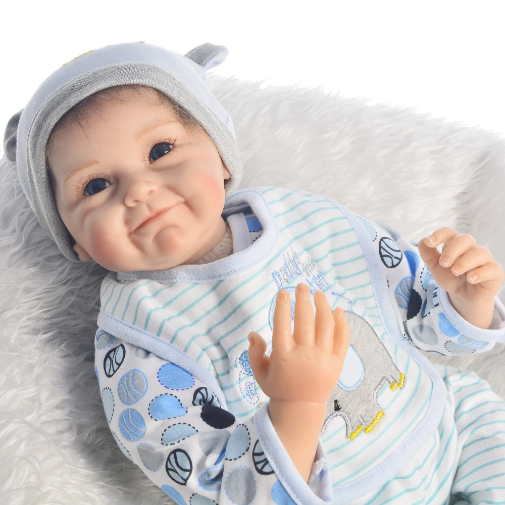 NPK силиконовые куклы reborn 22 &quot55 см реалистичные baby boy bebe для подарка ребенку|Куклы|