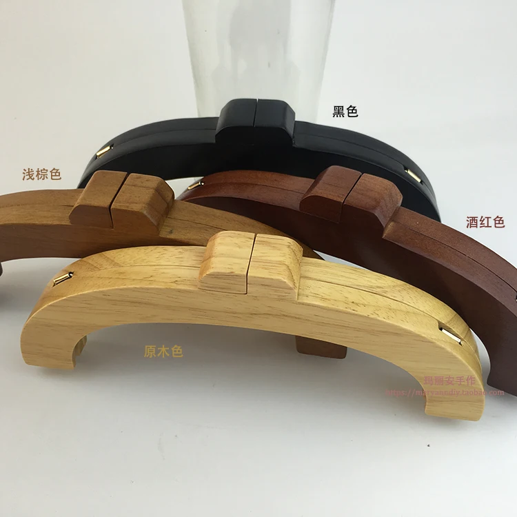 Half Moon Oak Solid Wood Wood Relatively 20cm Mujia Export Of Gold Raw Wood Light Brown Wine Red Black 4 Color Evening Package