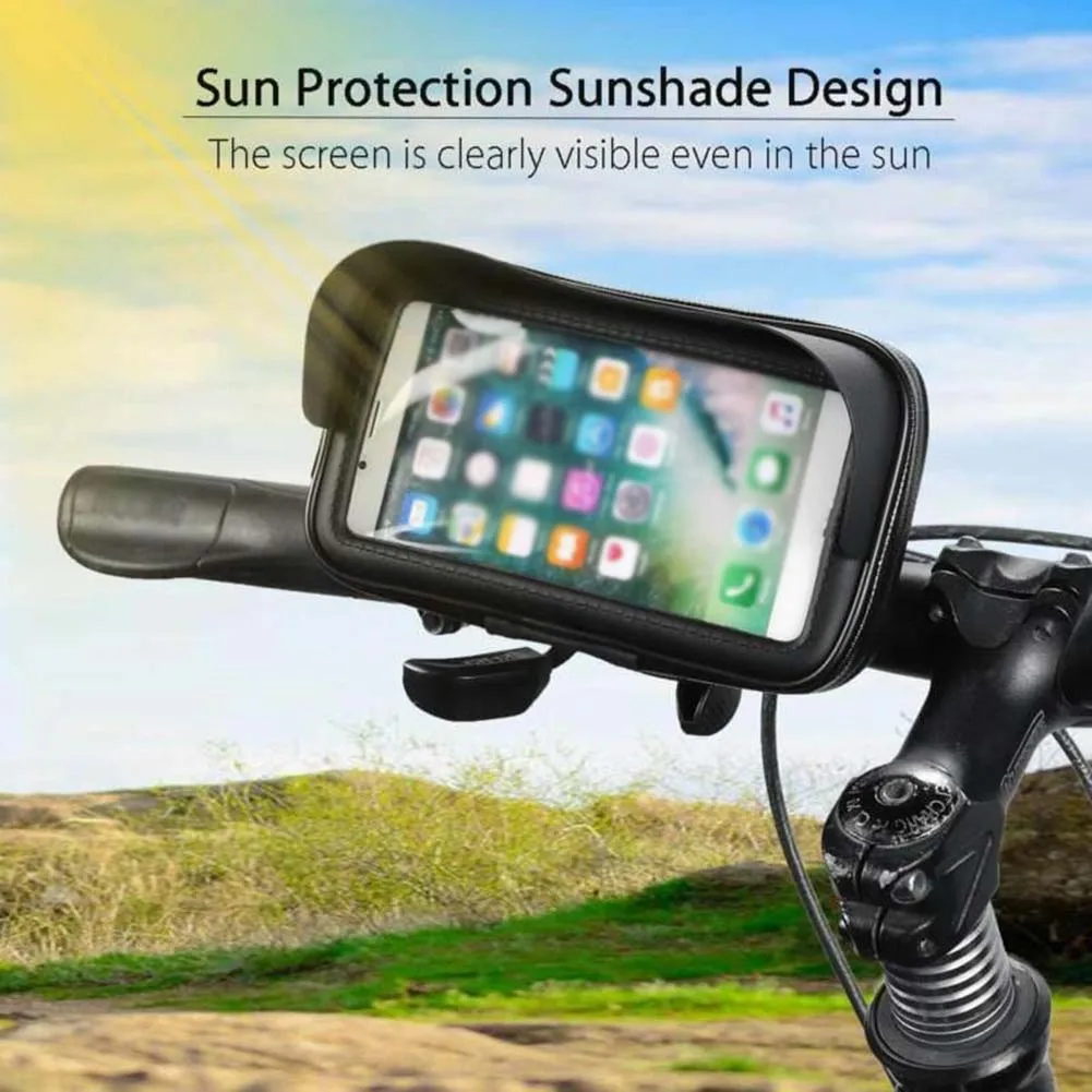 6.5 Inch Motorcycle ATV Handlebar Holder Mount Bag GPS Case Waterproof For Mobile Phone Anti-Scratch Practical Accessories phone holder mobile phone holder