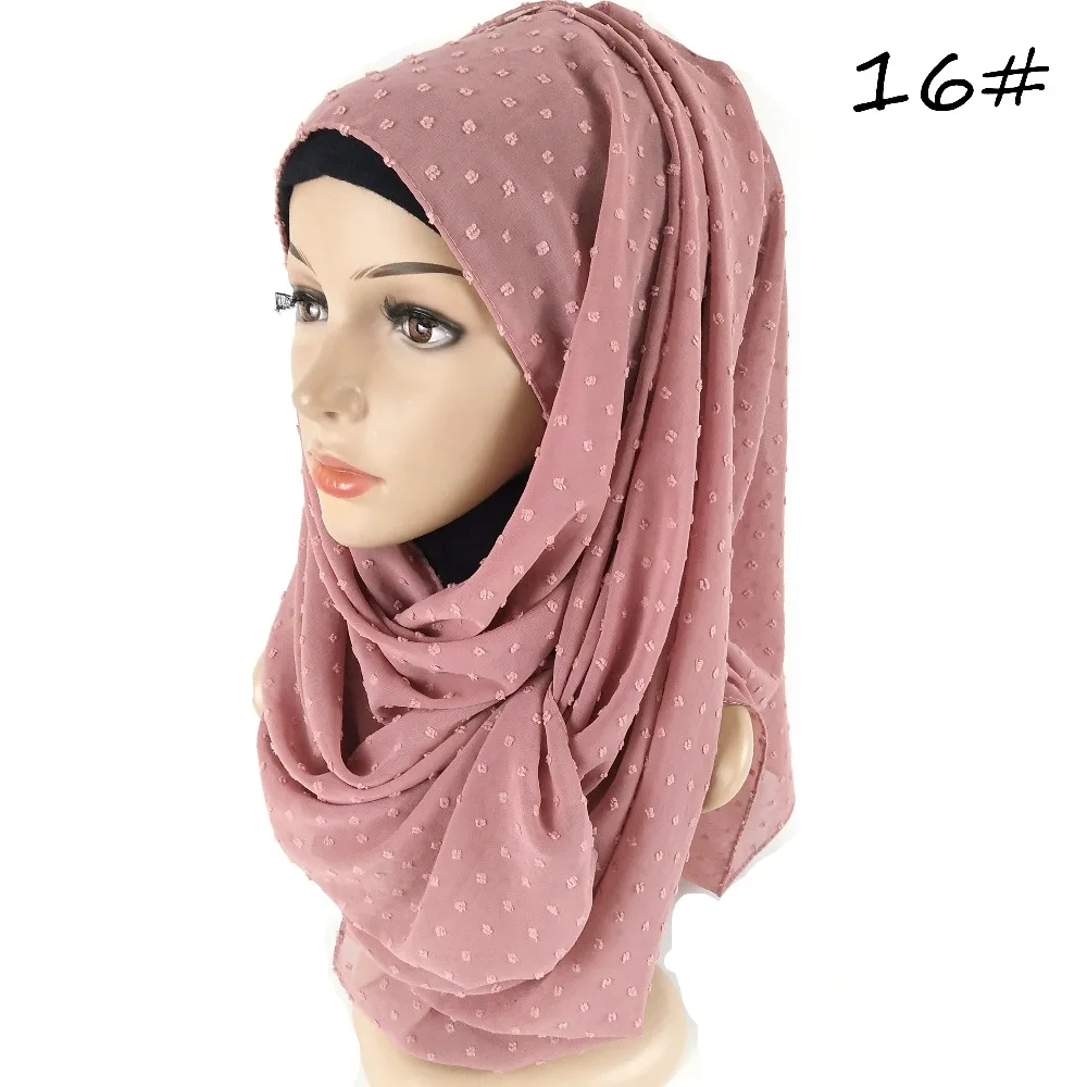 D10 10 шт., новинка, шифоновый шарф с помпонами, хиджаб, шаль, шарф, повязка на голову, обычный хиджаб, длинный, размер, макси, можно выбрать цвета