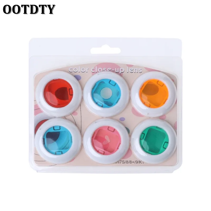 OOTDTY Instax Mini 8/8+/9/7 s/KT 6 шт Красочный фильтр объектива для Fuji мгновенной пленки камеры