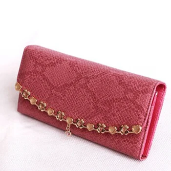 

Sweet Heart Flower Rhinestone Pendant Leather Wallet Multiple Pockets Credit/ID Cards Holder Multi Clutch Purse