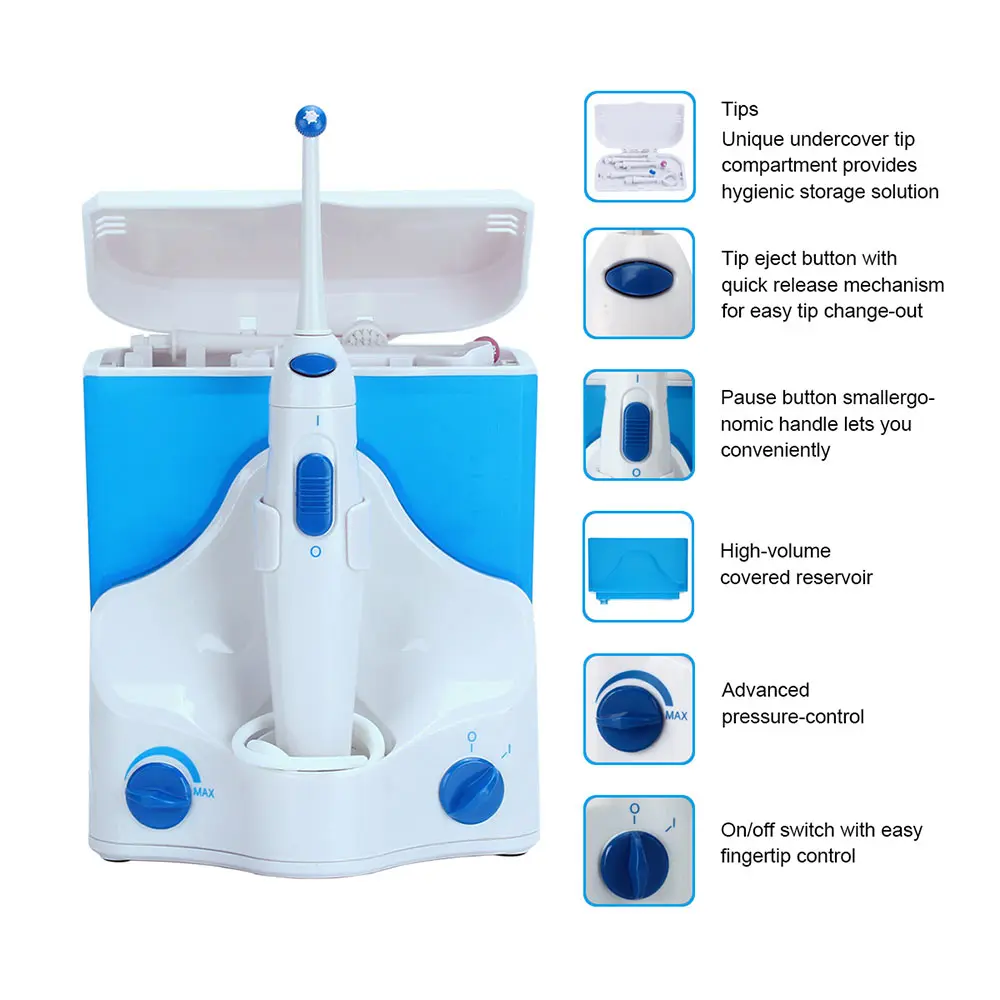 Goede AZDENT Familie Monddouche Water Tanden Bleken Orthodontische Sterke Puls Orale Scaler Verwijderen Tandheelkundige Calculi Cariës Volwassen Kind