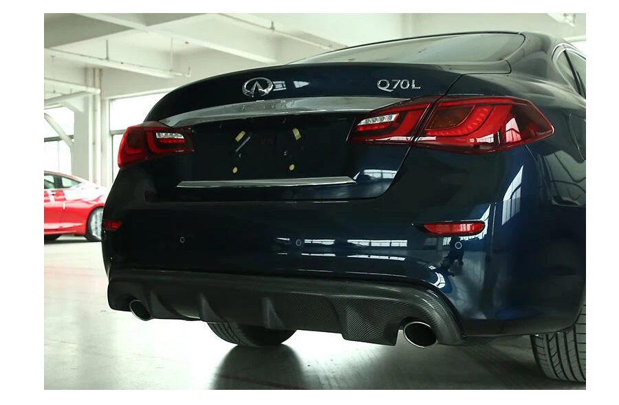 Углеродное волокно/FRP диффузор, губа на задний бампер спойлер для Infiniti Q70 Седан 4 двери- автомобильный бампер Защита автомобиля Стайлинг