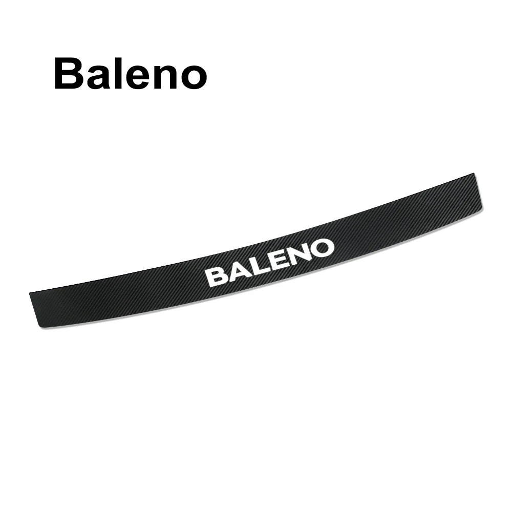 Auto Rear Bumper Trunk Carbon Fiber Stickers For Suzuki Swift SX4 Jimny Ignis Alto Samurai Baleno Grand Vitara Car Accessories - Название цвета: For Baleno