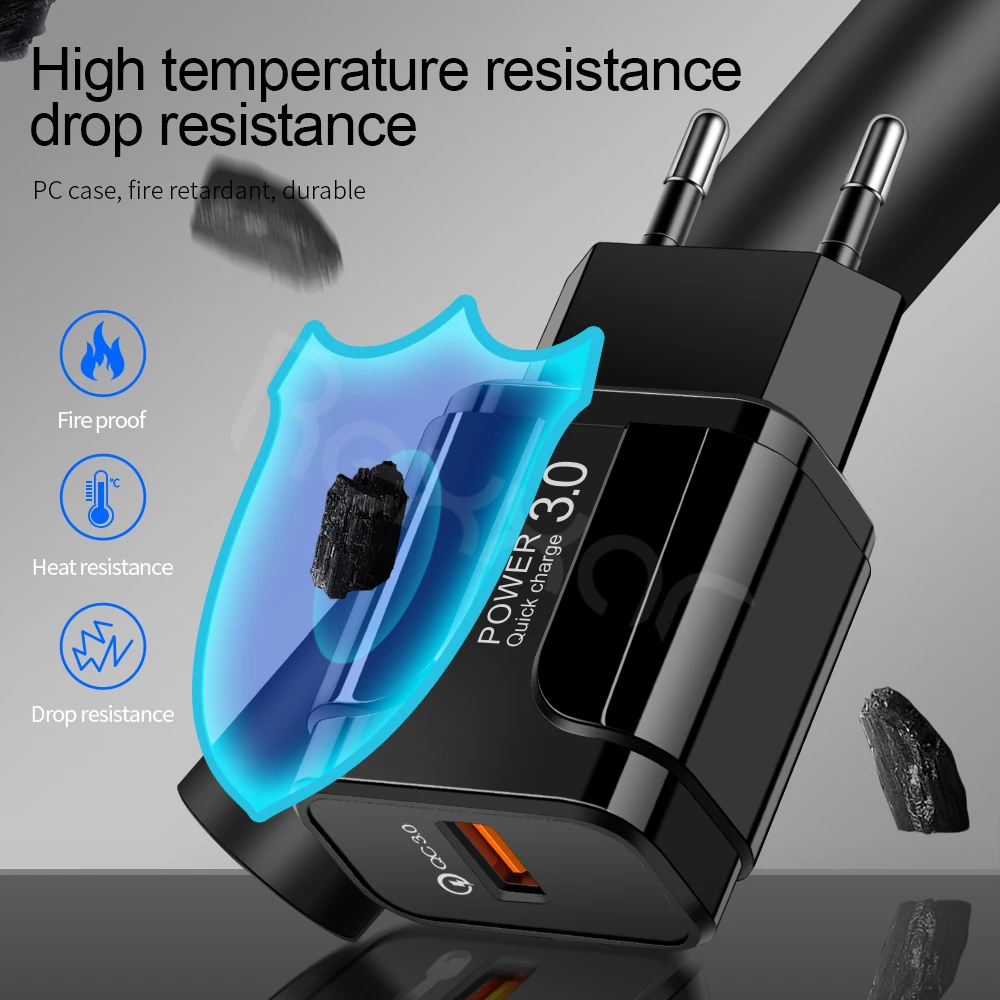 Rexxar USB зарядное устройство быстрая зарядка Quick Charge 3 0 настенный адаптер для iphone 6 7