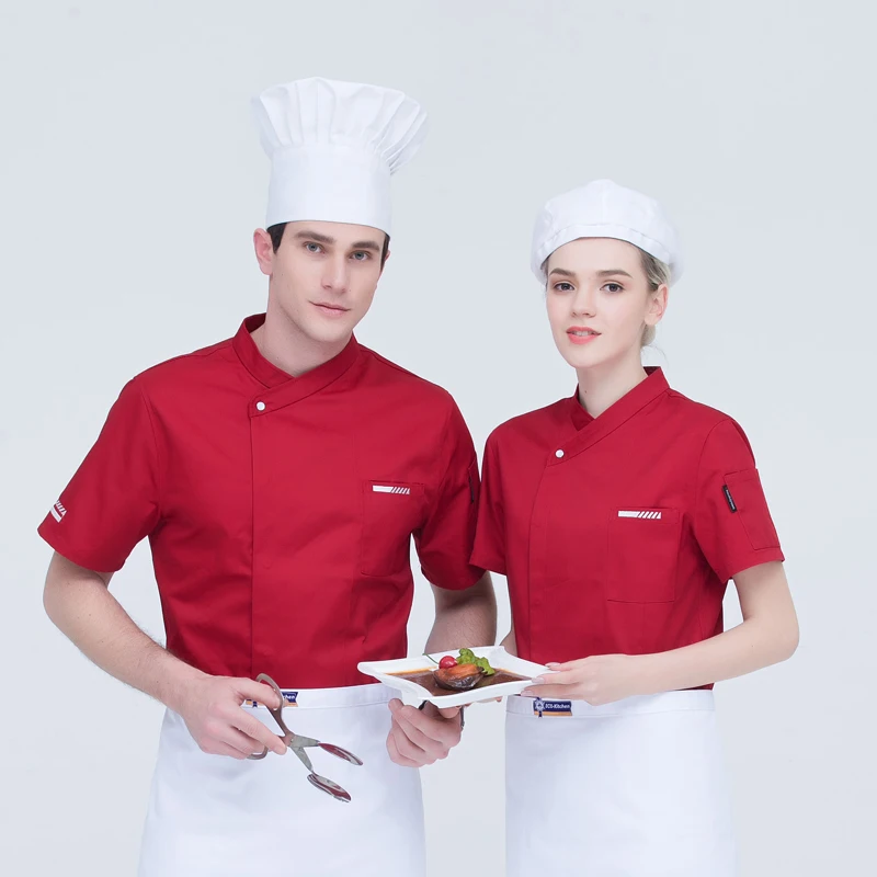 Летние рабочие топы с короткими рукавами для шеф-повара, Повседневная Мягкая ресторанная форма для работников отеля, кухня, мастер, куртка для повара, новая одежда Cozinha