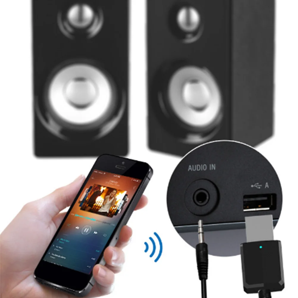 Стерео простой в использовании Прочный аудио адаптер компьютер Plug And Play беспроводной домашний приемник Портативный USB питание Bluetooth передатчик