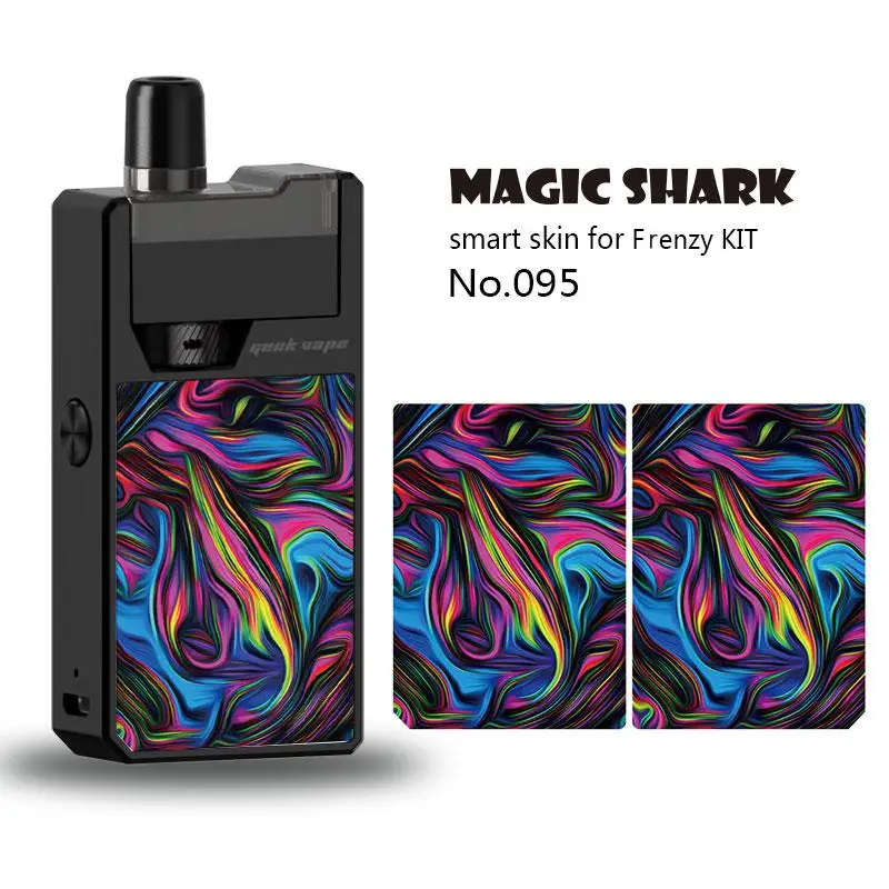 Магическая Акула 2.5D стерео Флаг США Звездное небо Dragon Ball Рик и Морти Vape наклейка чехол пленка чехол для кожи для Frenzy KIT - Цвет: 095
