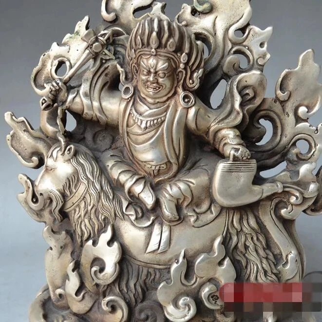 Китайская коллекция archaize белая медная статуя уплотнения дракона имперского