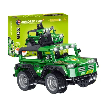 

388Pcs RC Armored Vehicle Bricks Building Blocks Vehicle Model DIY Assembly Car Toy For Children Educational Toys Birthday Gift