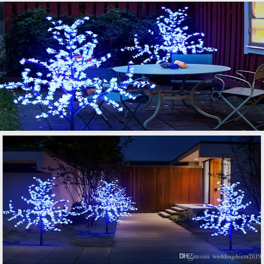 1,5 м 1,8 м светодиодный светильник с кристаллами, цветущая вишня, дерево, Рождество, Год, декоративная лампа для дерева, ландшафтное наружное освещение