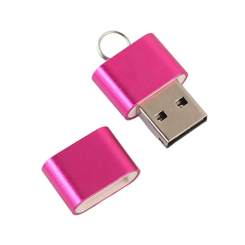 480 Мбит/с мини-размер высокоскоростной USB2.0 Micro SD TF T-Flash считыватель карт памяти для планшетов/настольных компьютеров - Цвет: Pink
