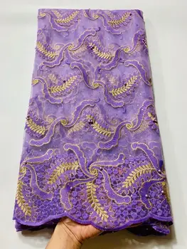 

Hot Sales African French Lace Fabric High Quality Tulle Net Lace Fabric 5 Yards Embroidery Nigerian 3D Lace Fabric For Women