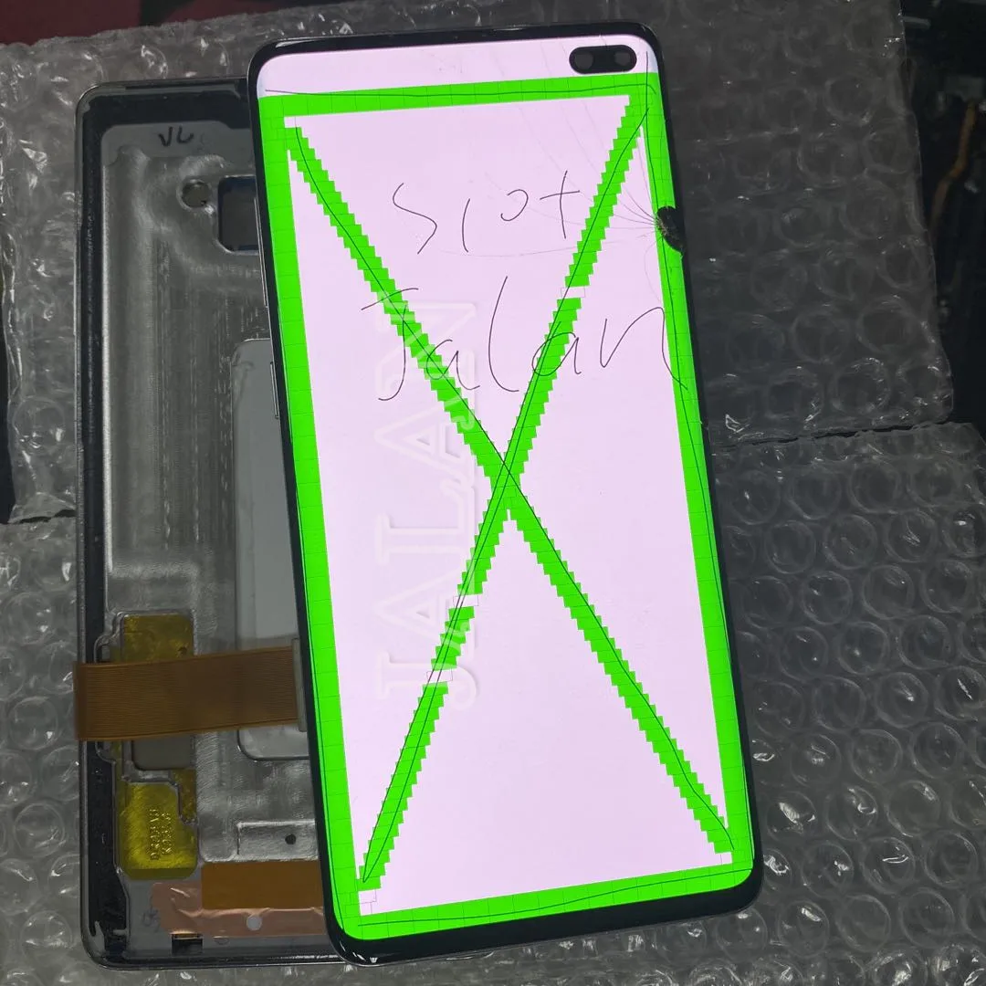 Сломанный ЖК-дисплей для телефона Galaxy S10/S10 plus G973 практичный ЖК-дисплей как сделать Ремонт lcd s стекло и отдельная средняя рамка