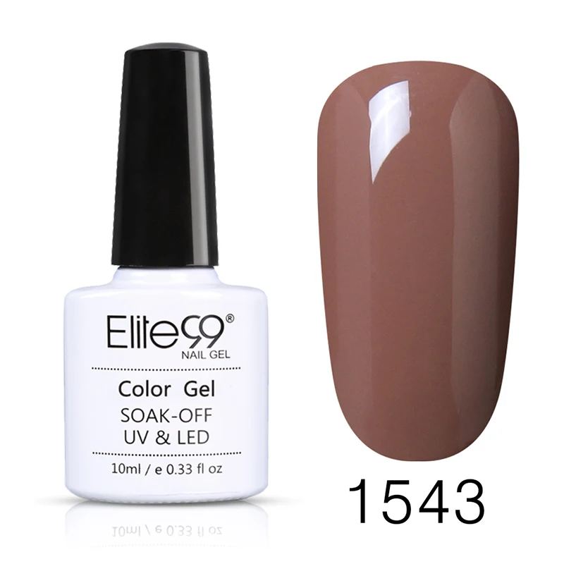 P-G1543 Elite99 Soak Off 10ml Pure Color UV Gel Nail Polish Vernis Semi Permanent Nail UV Polish Hybrid Varnish Nail Art Manicure Nails - Цвет: P-G1543