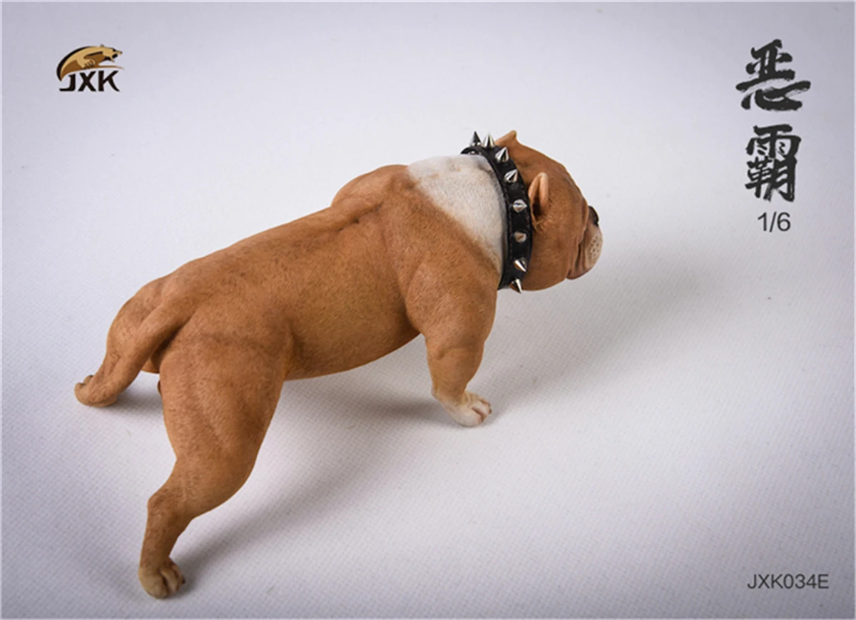 JXK 1/6 American Bully Pitbull Dog Pet Figure Animal Model Toys