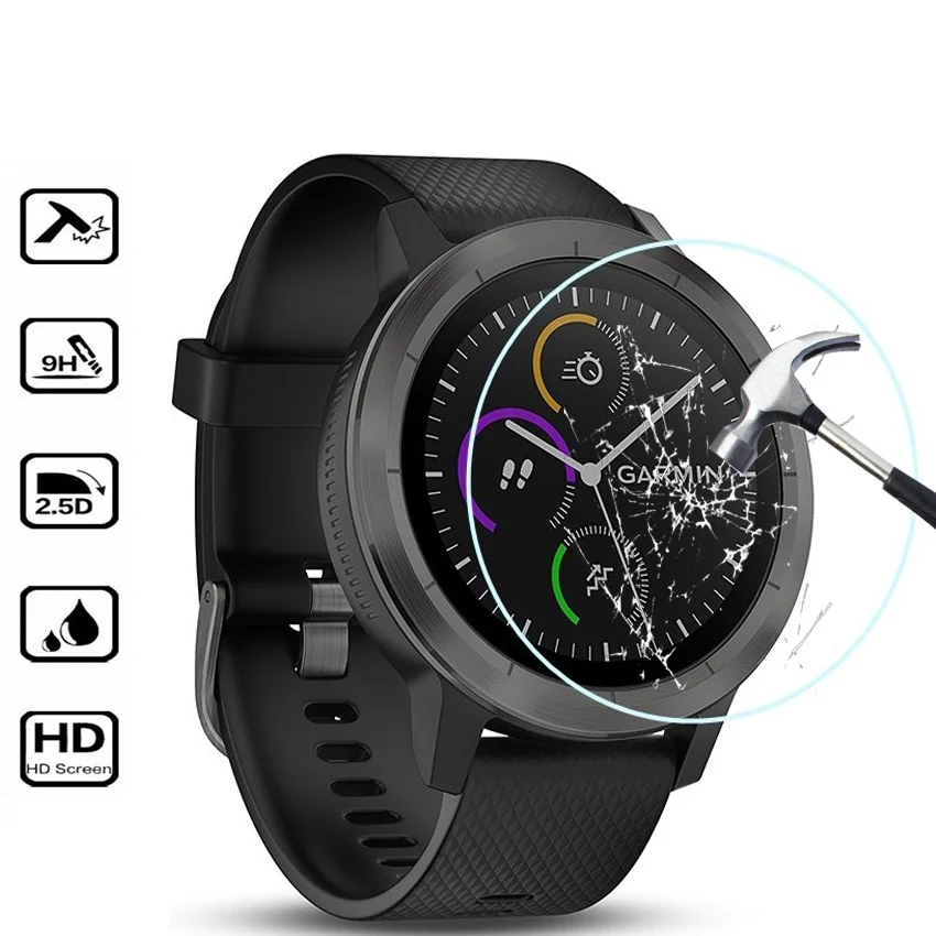 2 шт Ультра прозрачная защитная пленка из закаленного стекла для Garmin Vivoactive 3 Smart Watch Vivoactive3 Защитная крышка для экрана