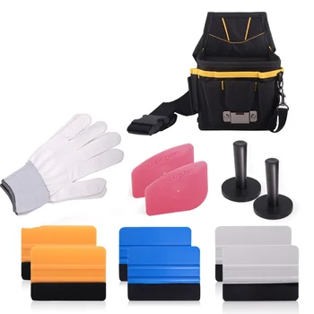 

EHDIS 14PCS Professional Car Vinyl Wrap Tools Kit Tint Squeegee Tool Bag Cutter Knife Glove Magnet Holders Auto Vinyl Wrapping