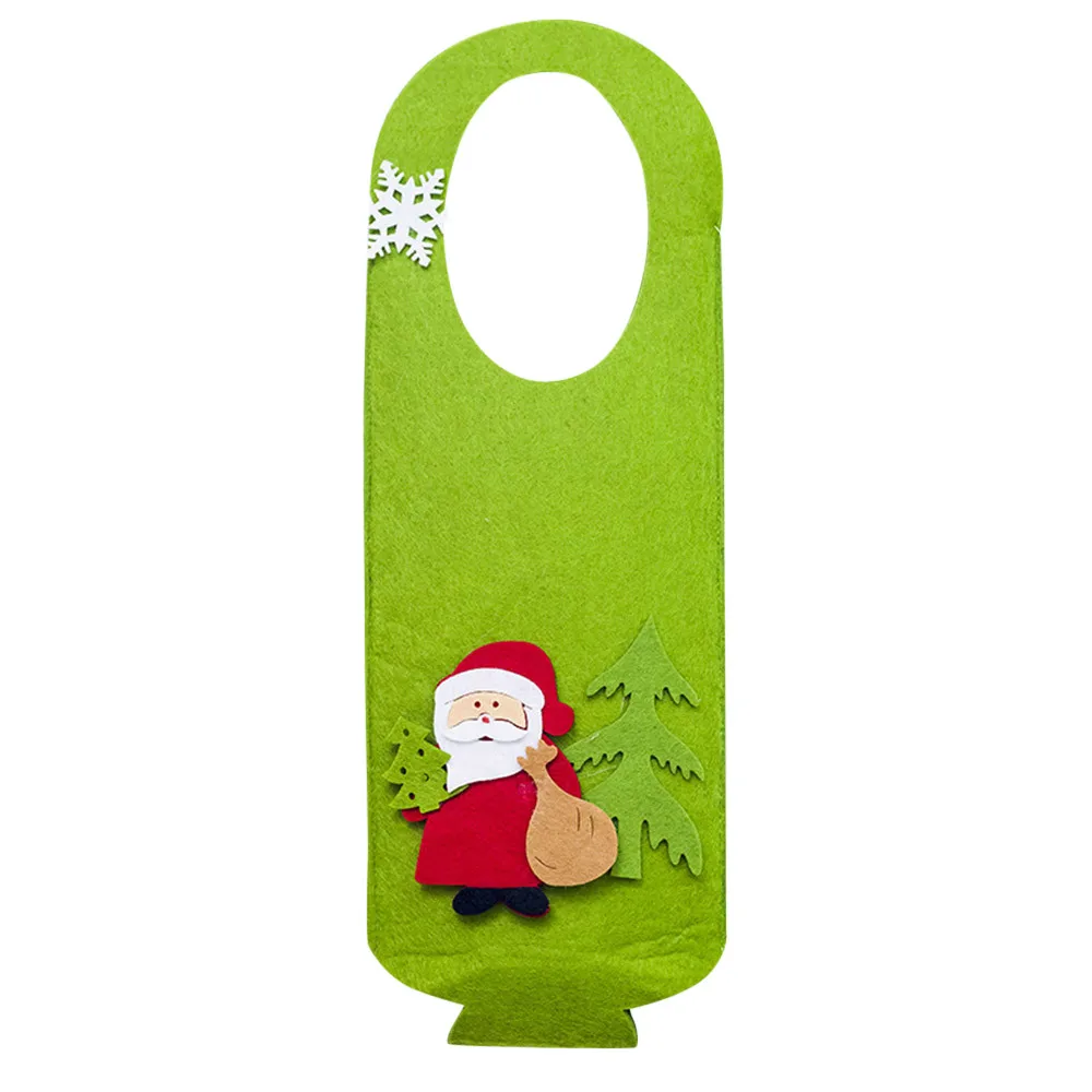 Рождественская крышка для бутылки с красным вином Мультяшные войлочные наклейки звезда Клаус Рождественское украшение вино Подарочная сумка вечерние декор для ресторана F1