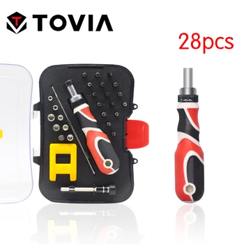 

TOVIA Mini Precision Screwdriver Set Ratchet Screwdriver Socket Set Magnetizer Demagnetizer tool Screwdriver Ph2 Bits