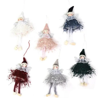 

6PCS Home Decor/DIY House/Cute Angel Lace Pendant/Christmas Tree Decorations Doll/Christmas Tree Accessories Pendant