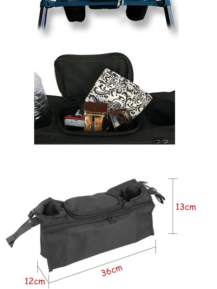 Description Picture 5 of itemBaby Stroller Organizer Baby Prams Carriage Bottle Cup Holder Bag for Pram Buggy Baby Stroller Accessories Wheelchair Bag
