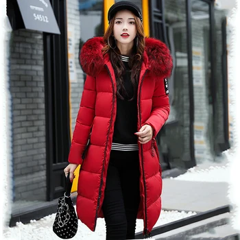 

2019 Korean winter jacket women Thick hooded long parka outwear harakuju Warm New coat and jackets women long coats BLD1272