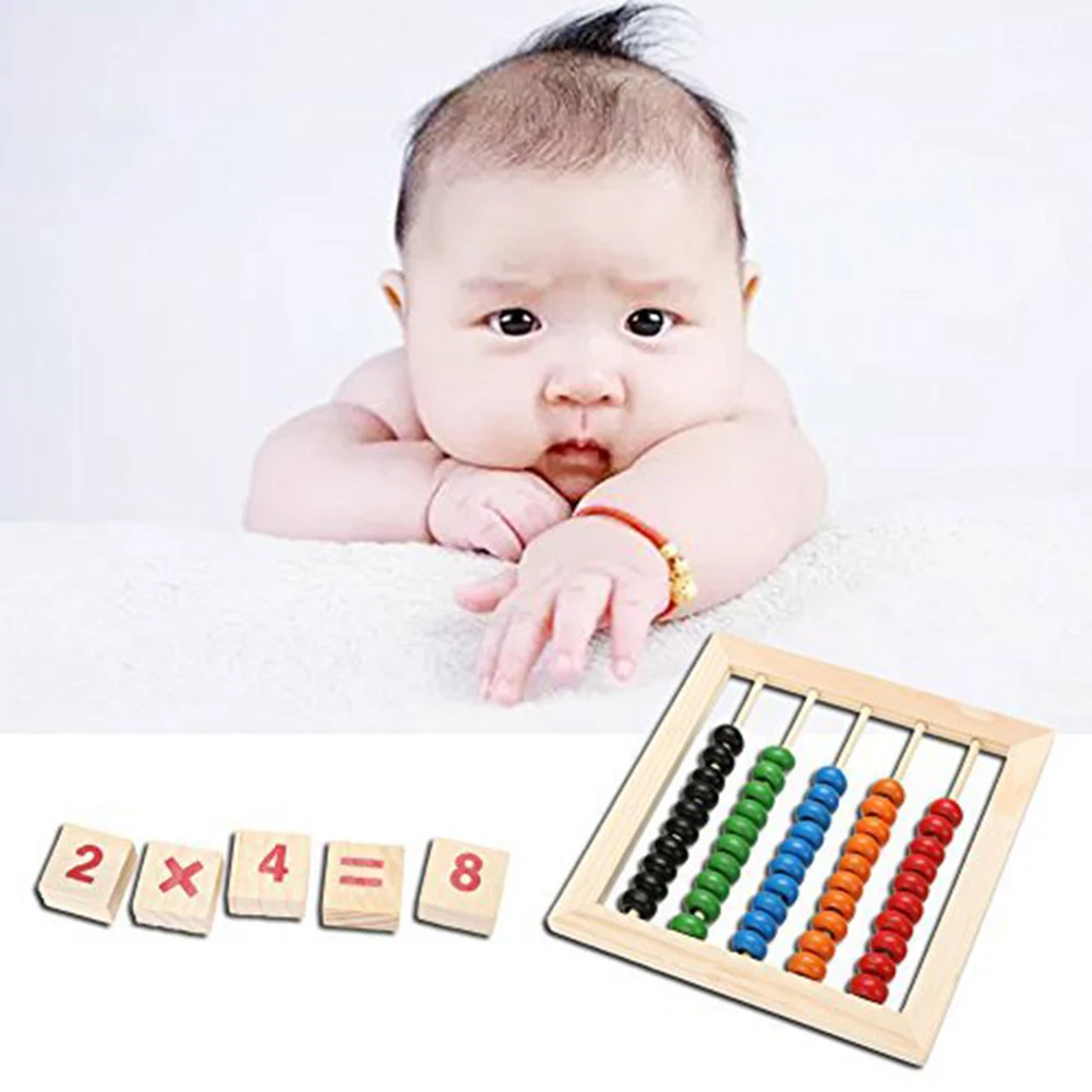 Деревянные Abacus Детские счетные цифры и алфавит буквенные блоки обучающая игрушка Монтессори Раннее развитие развивающие детские Новые