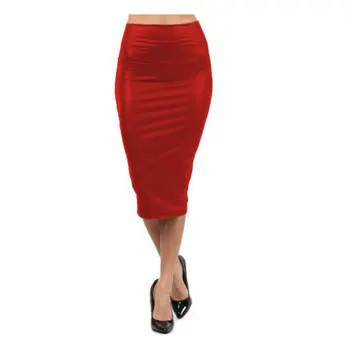 

New Bodycon Skirts For Ladies Fashion Sexy Wild Tight Skirt Streetwear Red Knee Length Skirt Women Clothing