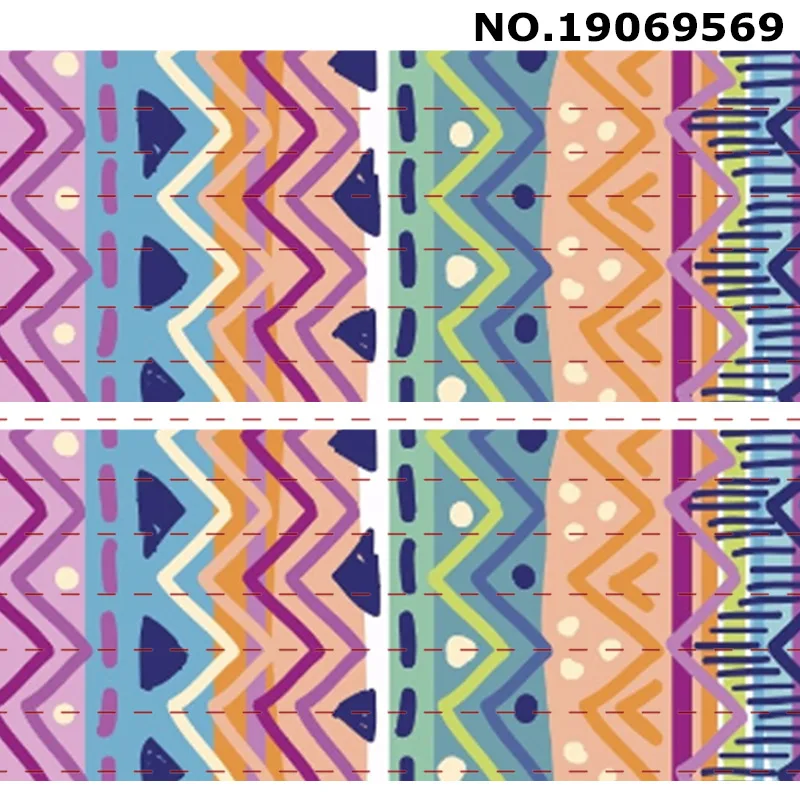 19069569 10 ярдов-разные размеры-лента Grosgrain-принт с геометрическим узором/19069559-9573 - Цвет: 19069569