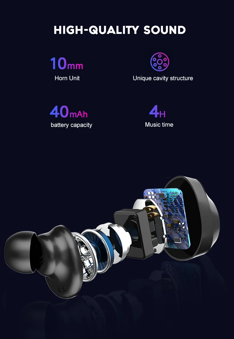TWS 9 Bluetooth наушники мини Беспроводные сенсорные наушники гарнитура смартфон для Xiaomi iPhone samsung водонепроницаемые умные наушники