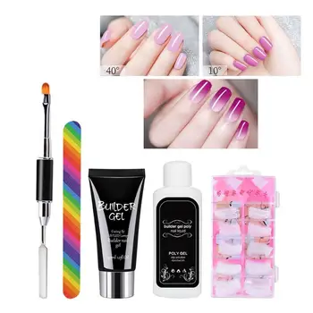 

5pcs/Set 30ml Nail Art Kits Quick Extension UV Nail Builder Gel Crystal Tips Form Jelly Manicure Glue