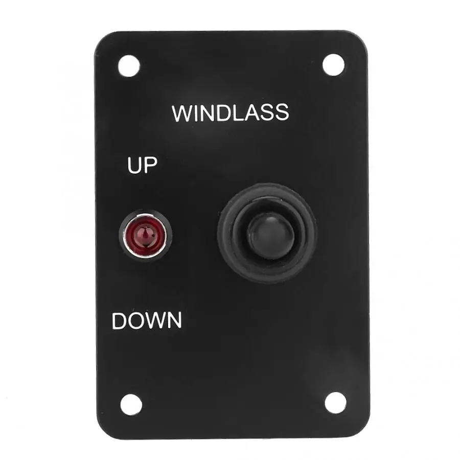 

button start stop 12V 15A Marine Windlass Control Panel With Red LED Indicator Light car switch relay