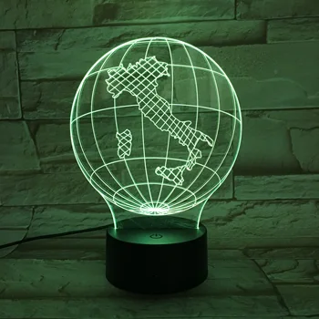 

A Tellurion of Italy 3D Lamp Nightlight Colorful with Remote for Children Led Night Light Lamp Hologram for Bedside Decorative
