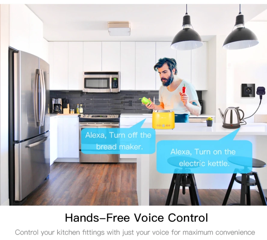 Работает с Amazon Echo Alexa Google Home/WiFi умная настенная 16А розетка стеклянная панель французская умная жизнь - Цвет: Black