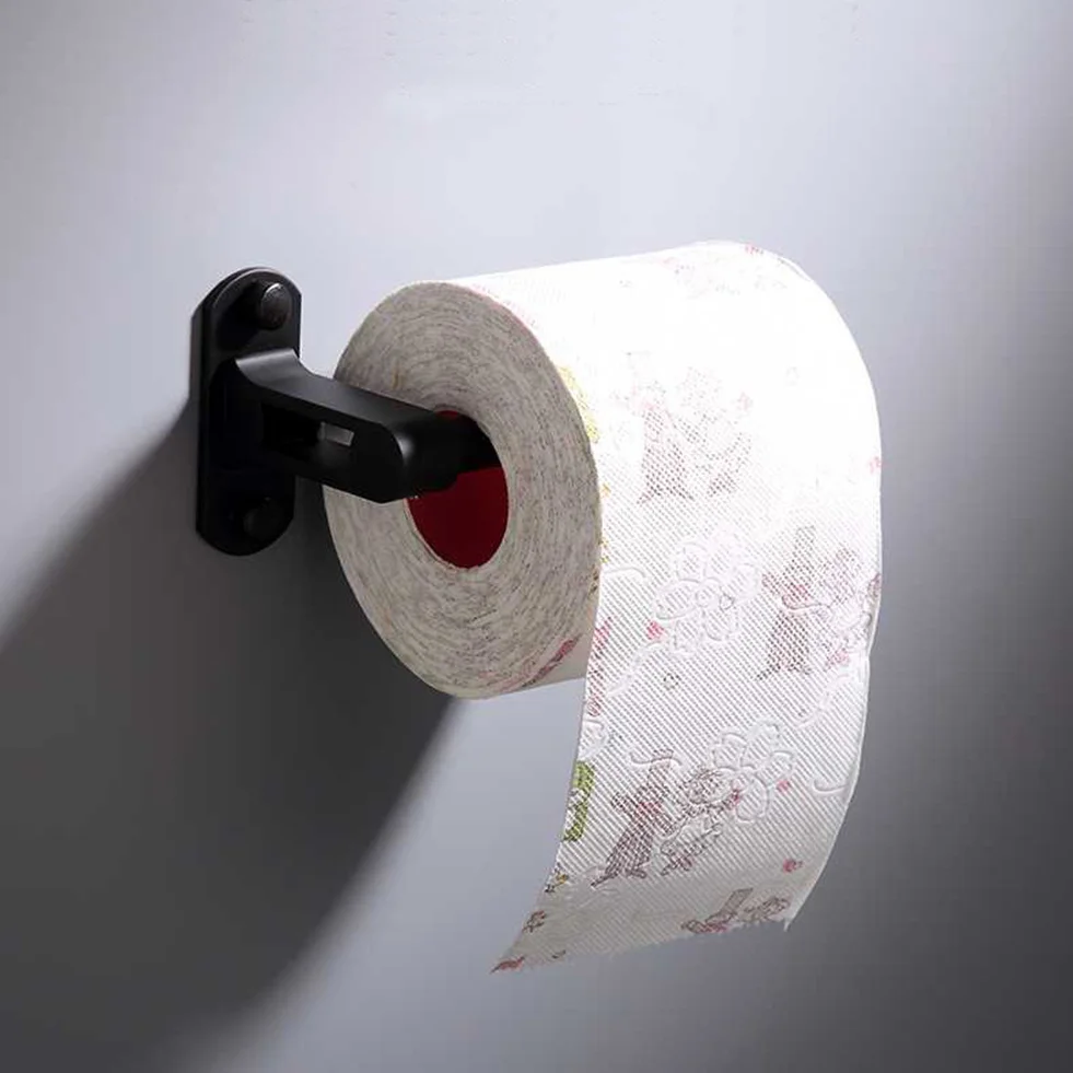 Черный держатель для туалетной бумаги, алюминиевый настенный держатель для ванной комнаты, держатель для туалетной бумаги, держатель для туалетной бумаги, аксессуар для ванной
