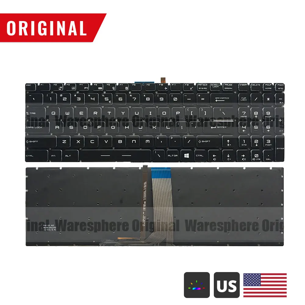 

New Original US RGB Colorful Backlit Keyboard for MSI GE63 GE73 GE63VR GE73VR GP72MVR GP72VR GP62M MS-16J2 GV72 GV72VR GL73