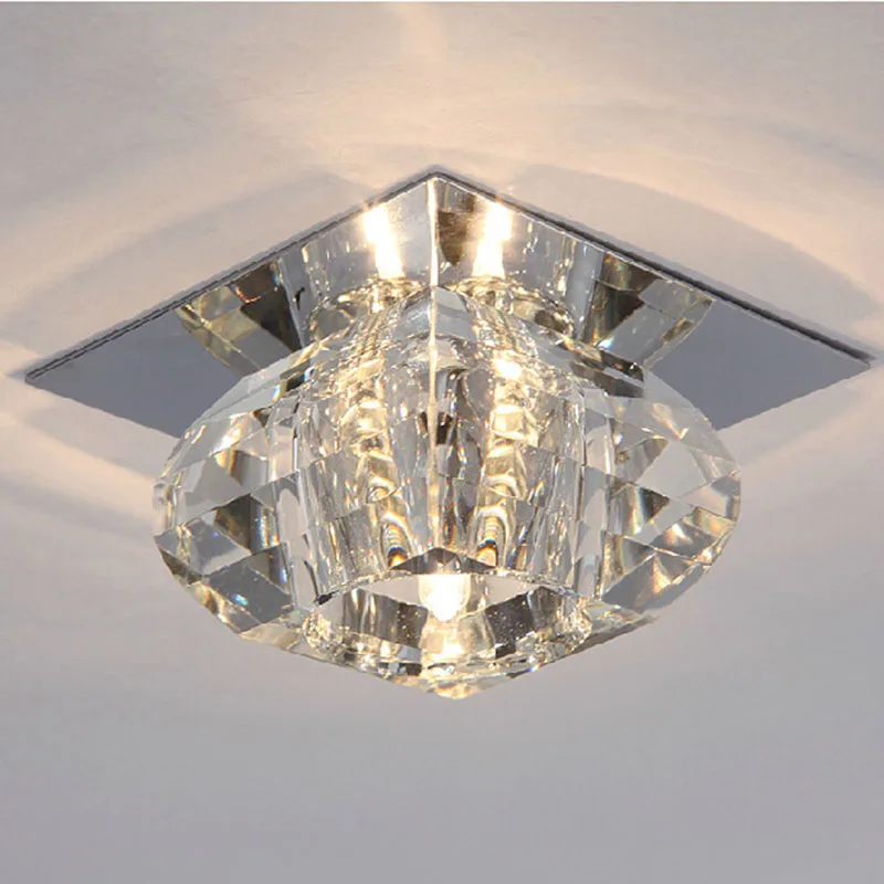 Ceiling Lights Aisle Crystal LED Square Modern simplicity Flush Mount decoration Light FixtureHallway Living Room Foyer