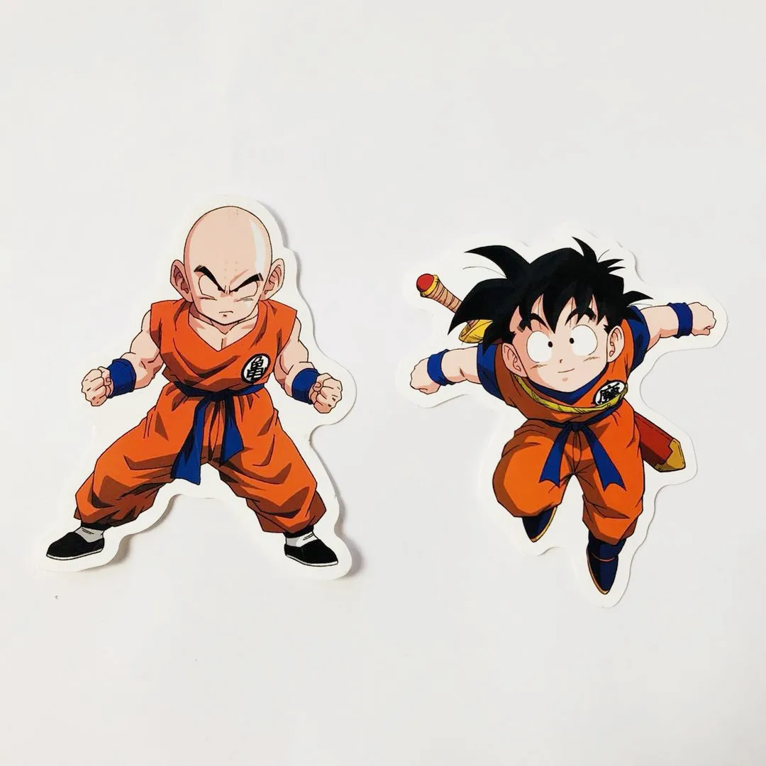 2 больших Размеры мультфильм Dragon Ball Стикеры печатных Материал клей Стикеры стикер с рисунком из мультфильма крутые бампер Стикеры s Чемодан клей