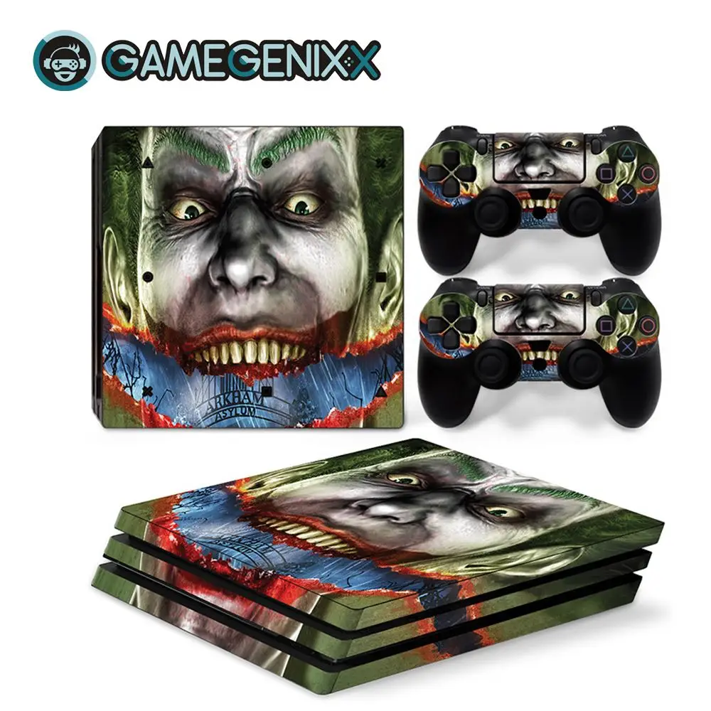 GAMEGENIXX Кожа Наклейка виниловая наклейка водонепроницаемый чехол для PS4 Pro консоли и 2 контроллеров-Джокер