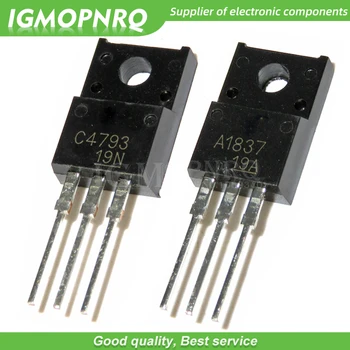 

10PCS 10PCS=(5PCS 2SC4793+5PCS 2SA1837) C4793 A1837 230V 1A TO220F new original