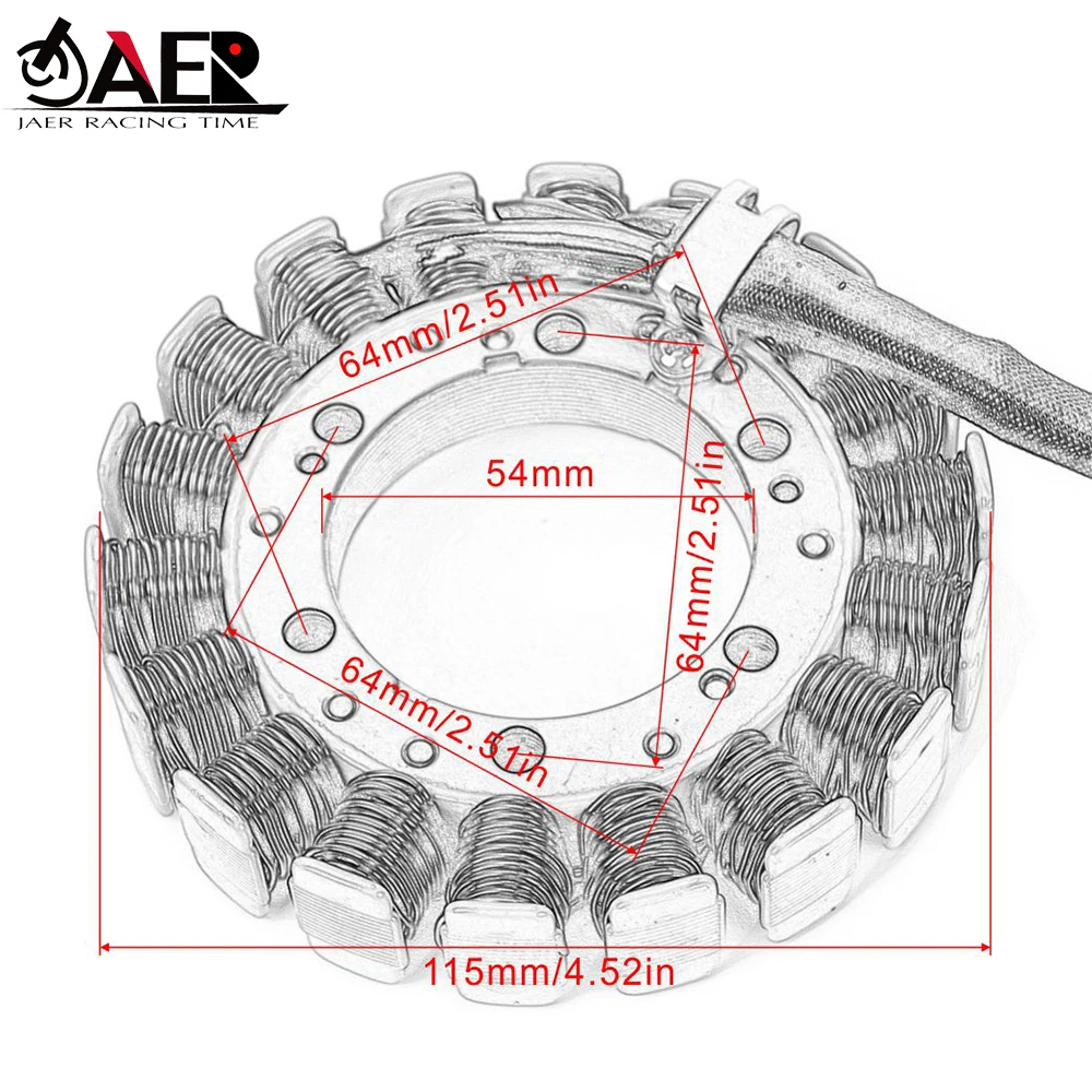 JAER статор мотоцикла катушки для Suzuki LTA LTF 400 Eiger 2002-2007 32101-38F00