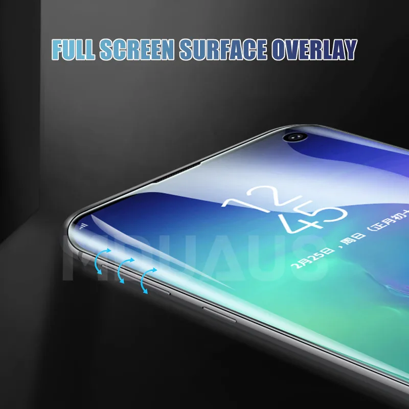 100D полностью изогнутая мягкая пленка для samsung Galaxy S10 S9 S8 Plus S10e A6 A8 Plus S7 Edge Защитная Гидрогелевая пленка