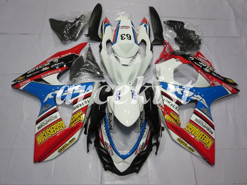 Инъекций ABS Полный обтекатели комплект подходит для Suzuki GSXR1000 K9 2009 2010 GSX-R1000 09, 10, 11, 12, 13, 14, 15, 16 лет тела комплект красного цвета